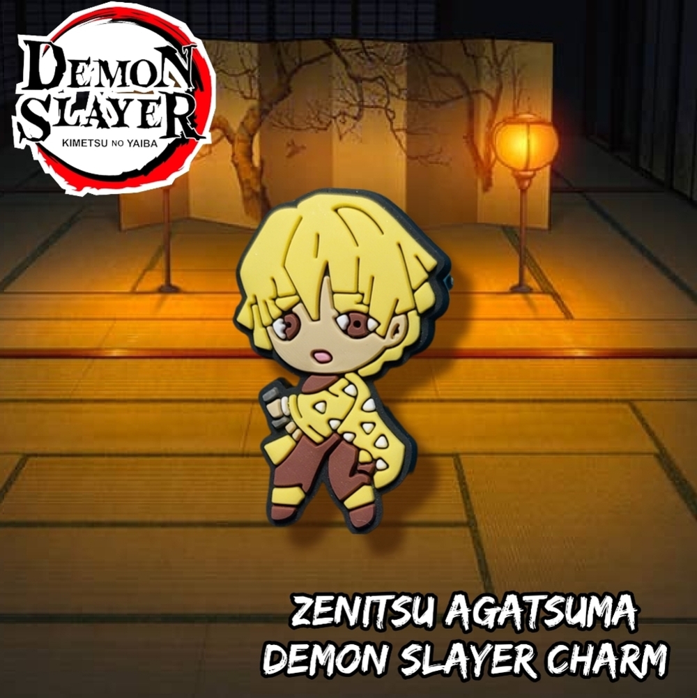 💖3 Charms for $9💖 Zenitsu Agatsuma Croc Charm Lightning Jibbitz - Demon Slayer